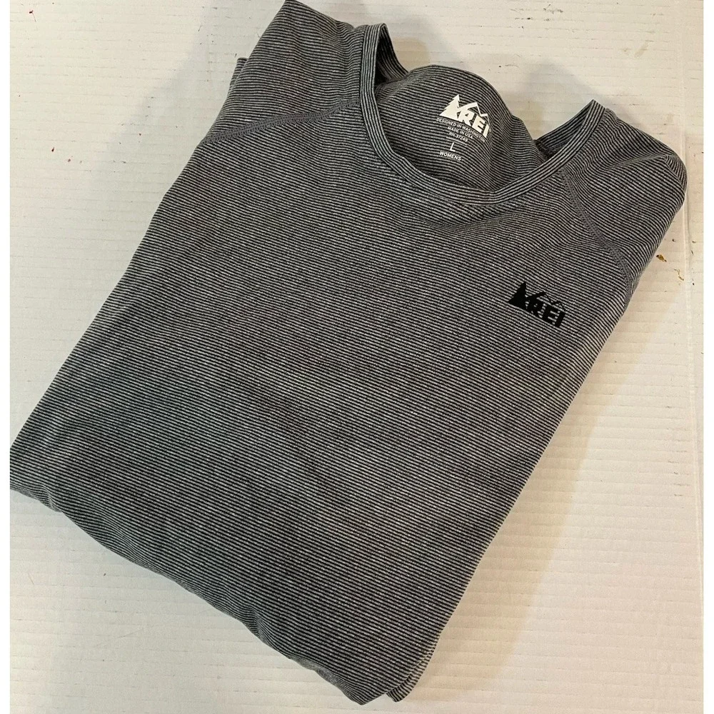 REI LS Women's Pullover Lg Blue - Picture 6 of 6